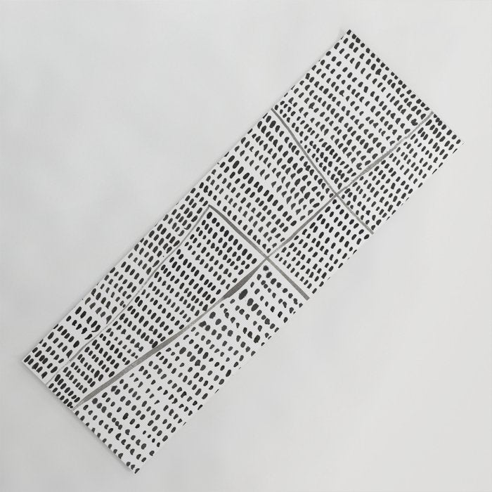 Categorize Print in Black and White Yoga Mat Gallery Image 1