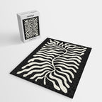 Onyx Ferns: Black & White Matisse Edition Jigsaw Puzzle Gallery Image 2
