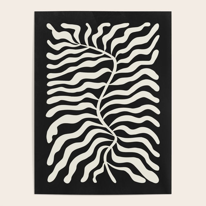Onyx Ferns: Black & White Matisse Edition Poster Gallery Image 4
