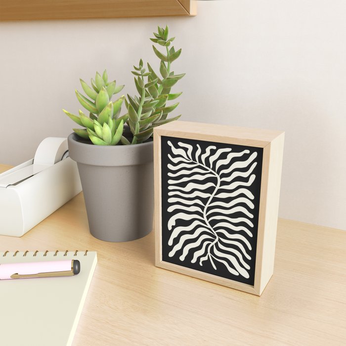 Onyx Ferns: Black & White Matisse Edition Mini Art Print Gallery Image 2
