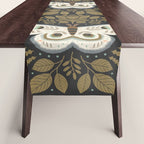 Folk Art Moth - Black Table Runner Gallery Image 1