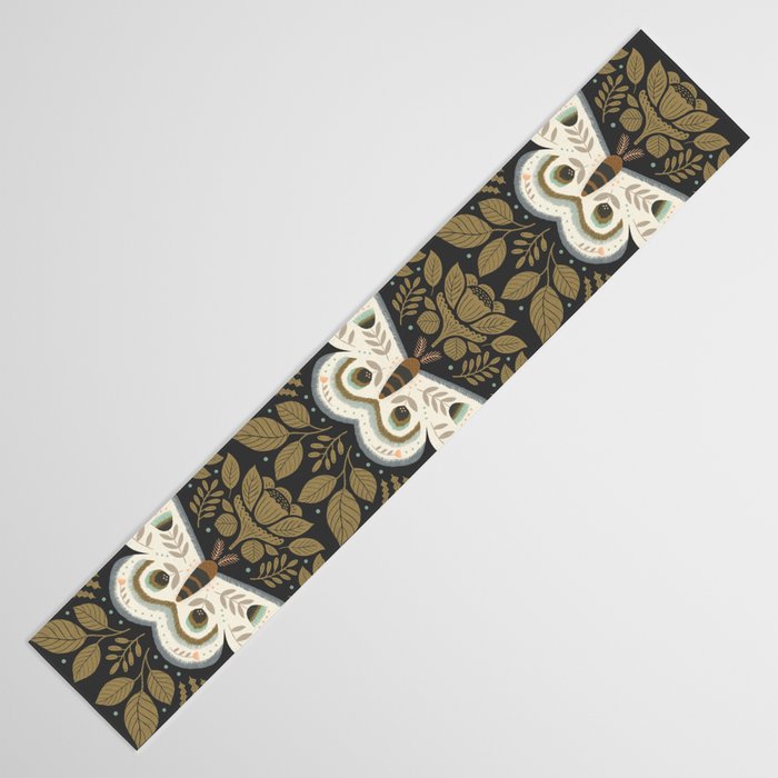 Folk Art Moth - Black Table Runner Gallery Image 3