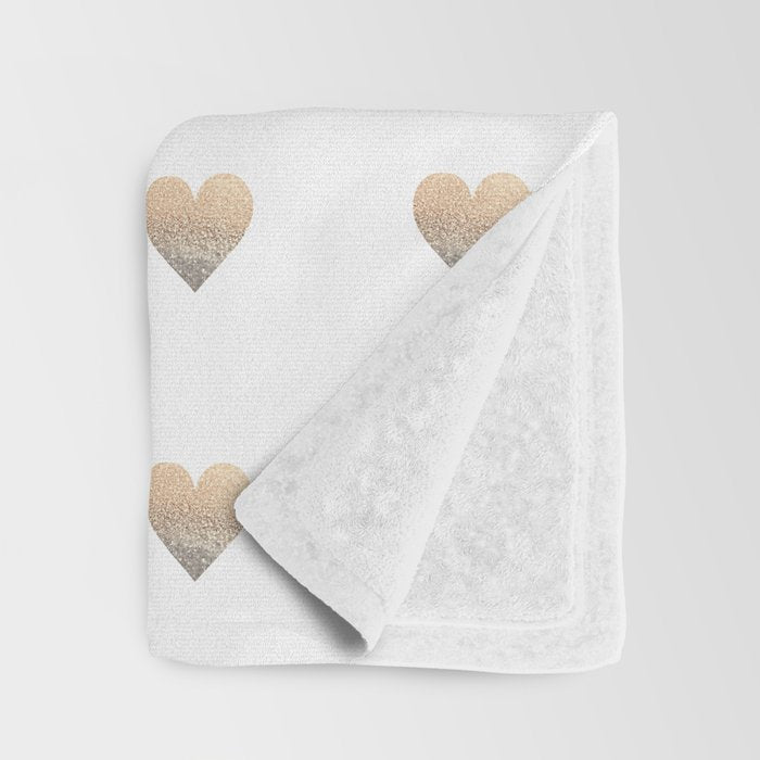 GOLD HEART Throw Blanket Gallery Image 3