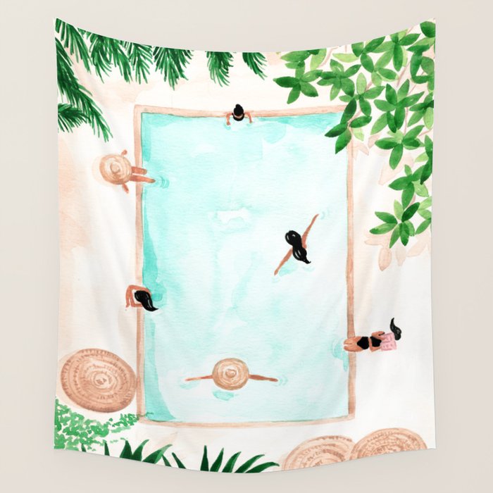 Pool Day Wall Tapestry Gallery Image 4
