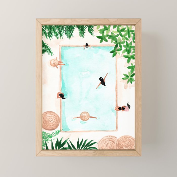 Pool Day Mini Art Print Gallery Image 1