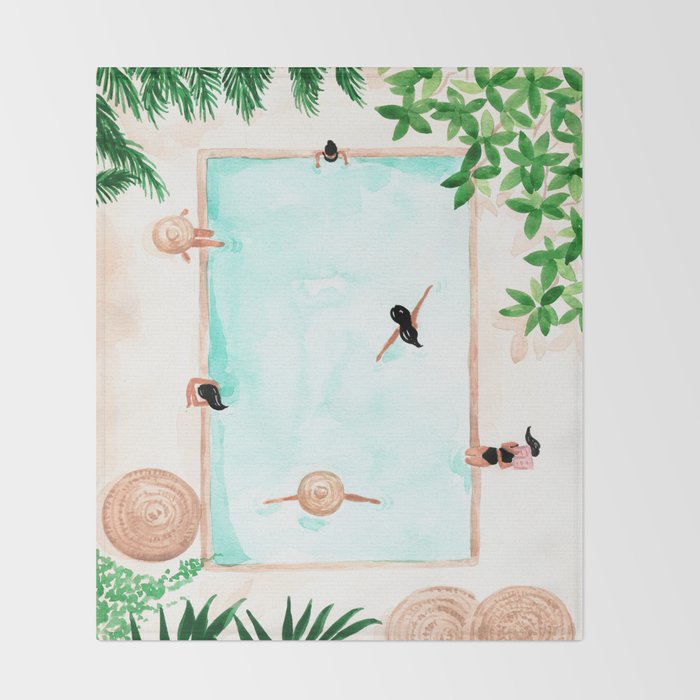 Pool Day Throw Blanket Gallery Image 2