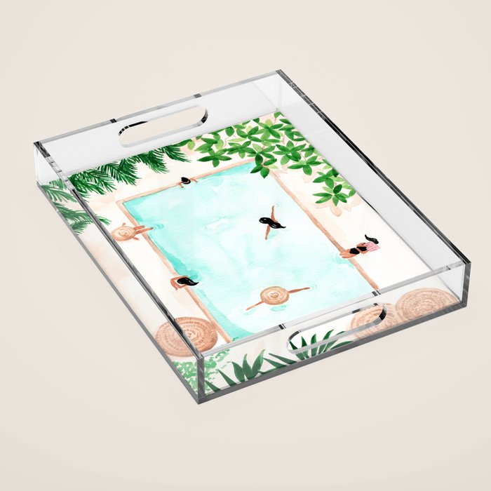 Pool Day Acrylic Tray Gallery Image 1