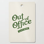 Out of Office - Retro Typography in Green Cutting Board Gallery Image 1