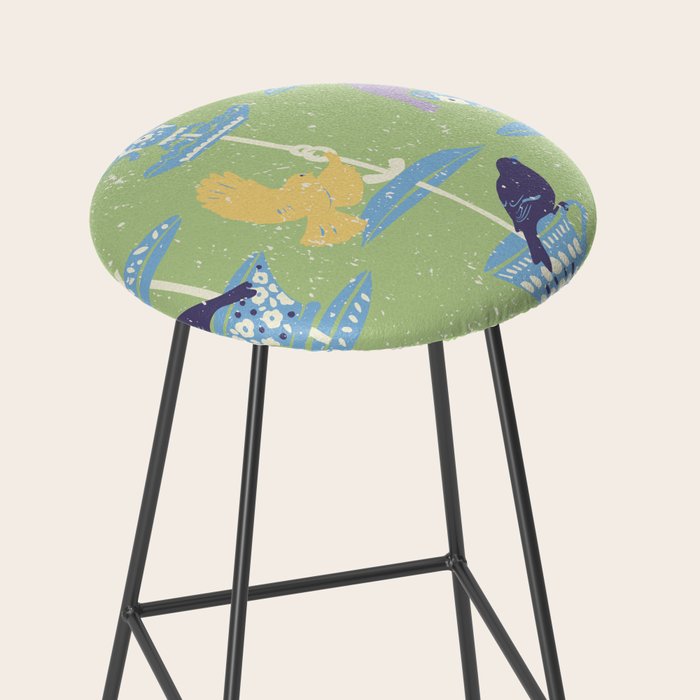 Garden Bird feeding may green Stool Gallery Image 2