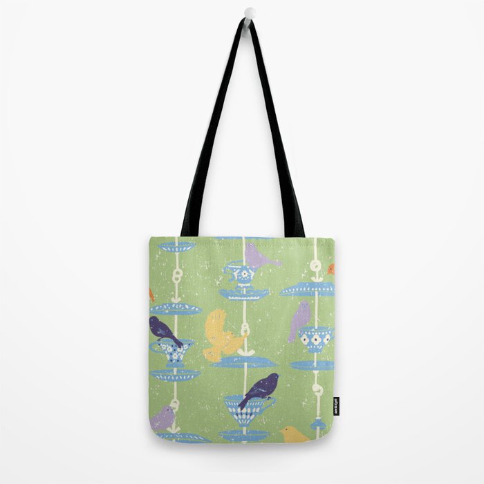 Garden Bird feeding may green Tote Bag Gallery Image 2
