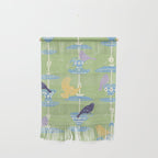 Garden Bird feeding may green Wall Hanging Gallery Image 1