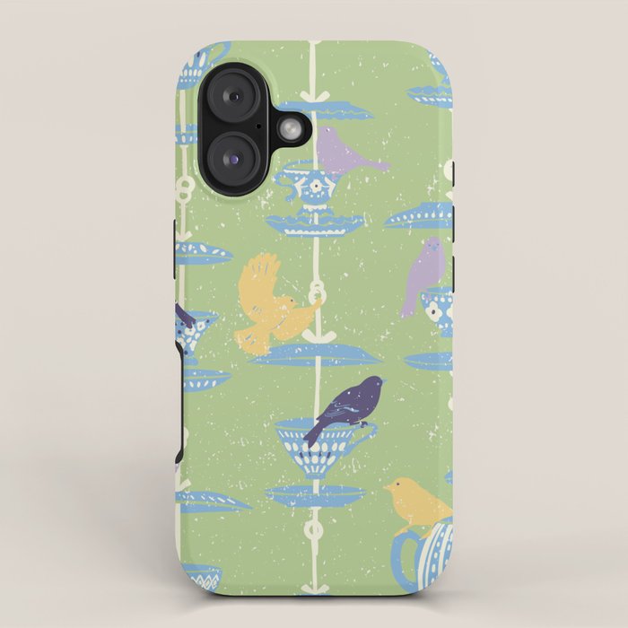 Garden Bird feeding may green iPhone Case Gallery Image 1