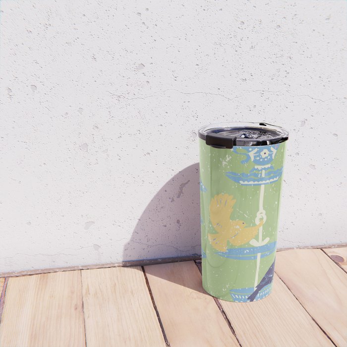 Garden Bird feeding may green Travel Mug Gallery Image 4