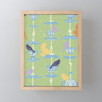 Garden Bird feeding may green Mini Art Print Gallery Image 1