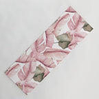 Tropical Banana Leaves, Watercolor Prints Yoga Mat Gallery Image 1