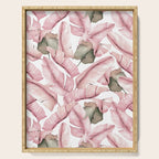 Tropical Banana Leaves, Watercolor Prints Serving Tray Gallery Image 1