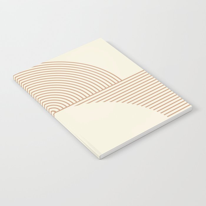 Geometric lines in Shades of Coffee and Latte 4 (Sunrise and Sunset) Notebook Gallery Image 1