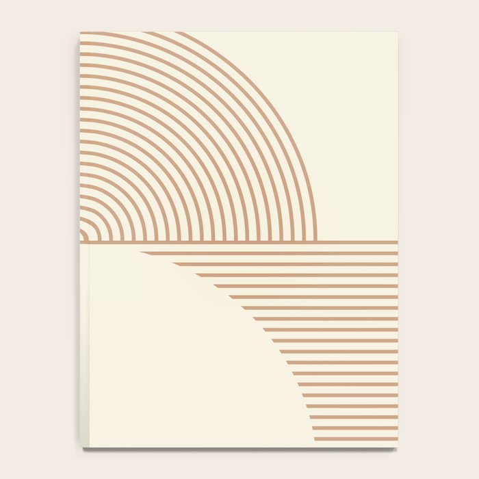 Geometric lines in Shades of Coffee and Latte 4 (Sunrise and Sunset) Notebook Gallery Image 4