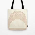 Geometric lines in Shades of Coffee and Latte 4 (Sunrise and Sunset) Tote Bag Gallery Image 1