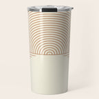 Geometric lines in Shades of Coffee and Latte 4 (Sunrise and Sunset) Travel Mug Gallery Image 1