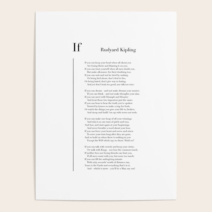 If by Rudyard Kipling Poster Gallery Image 4