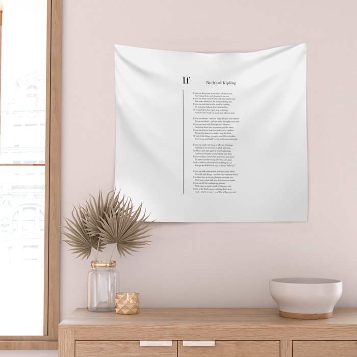 If by Rudyard Kipling Wall Tapestry Gallery Image 2