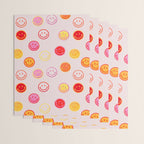 Smiling Faces Pattern Wrapping Paper Gallery Image 3