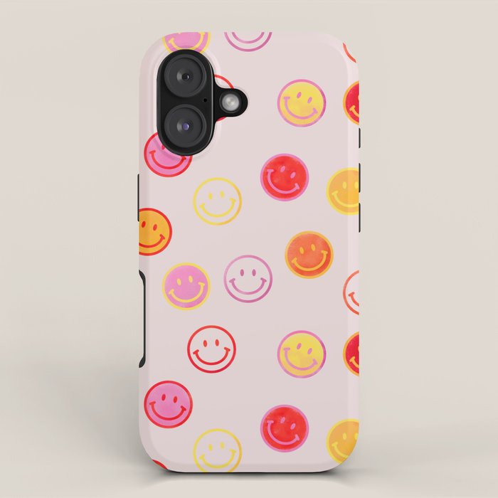 Smiling Faces Pattern iPhone Case Gallery Image 1