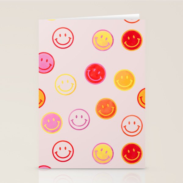 Smiling Faces Pattern Stationery Card Gallery Image 1