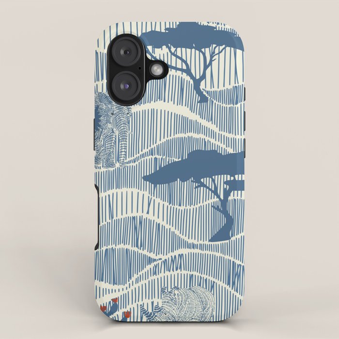Wildlife Safari Savannah blue iPhone Case Gallery Image 1