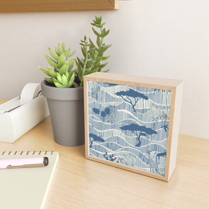 Wildlife Safari Savannah blue Mini Art Print Gallery Image 2