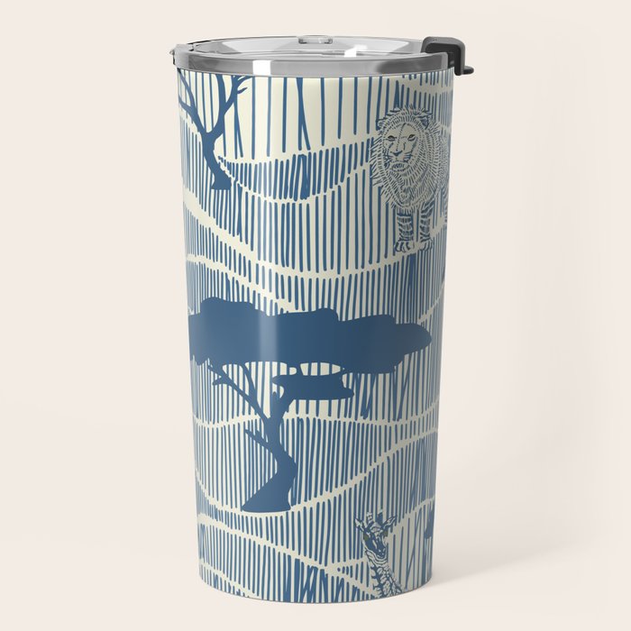 Wildlife Safari Savannah blue Travel Mug Gallery Image 2