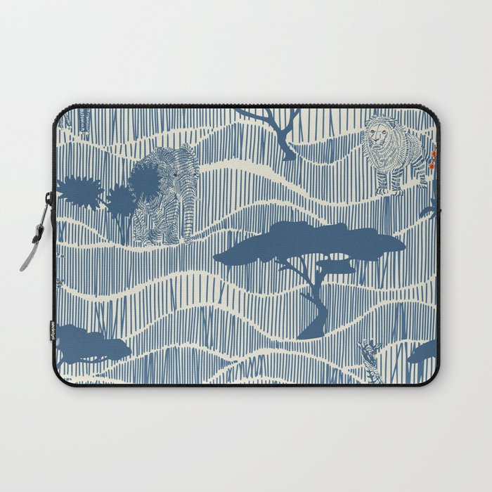 Wildlife Safari Savannah blue Laptop Sleeve Gallery Image 1