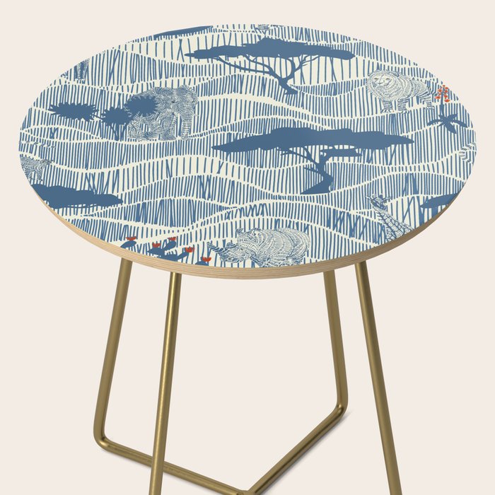 Wildlife Safari Savannah blue Side Table Gallery Image 2