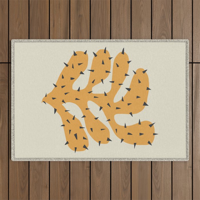 Matisse Inspired Orange Shape Outdoor Rug Gallery Image 1
