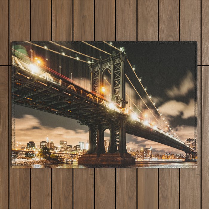 manhattan bridge Outdoor Rug Gallery Image 1