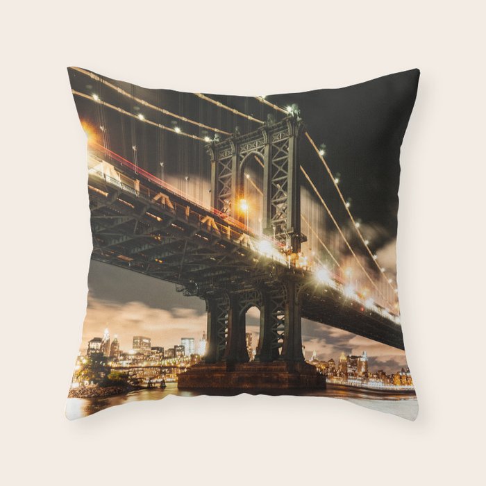 manhattan bridge Throw Pillow Gallery Image 6