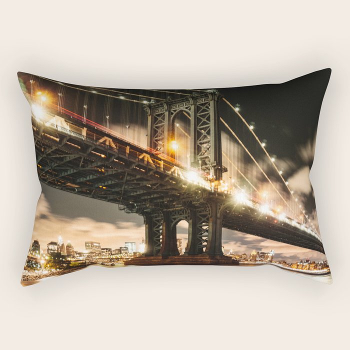 manhattan bridge Rectangular Pillow Gallery Image 1