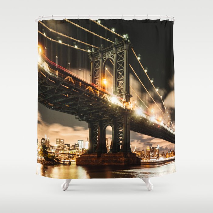 manhattan bridge Shower Curtain Gallery Image 1