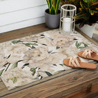Peonies Pattern Outdoor Rug Gallery Image 2