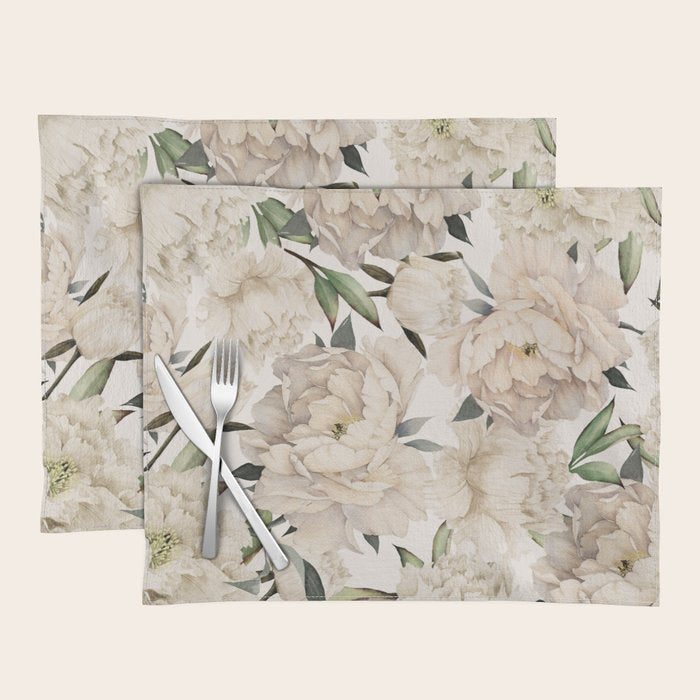 Peonies Pattern Placemat Gallery Image 1