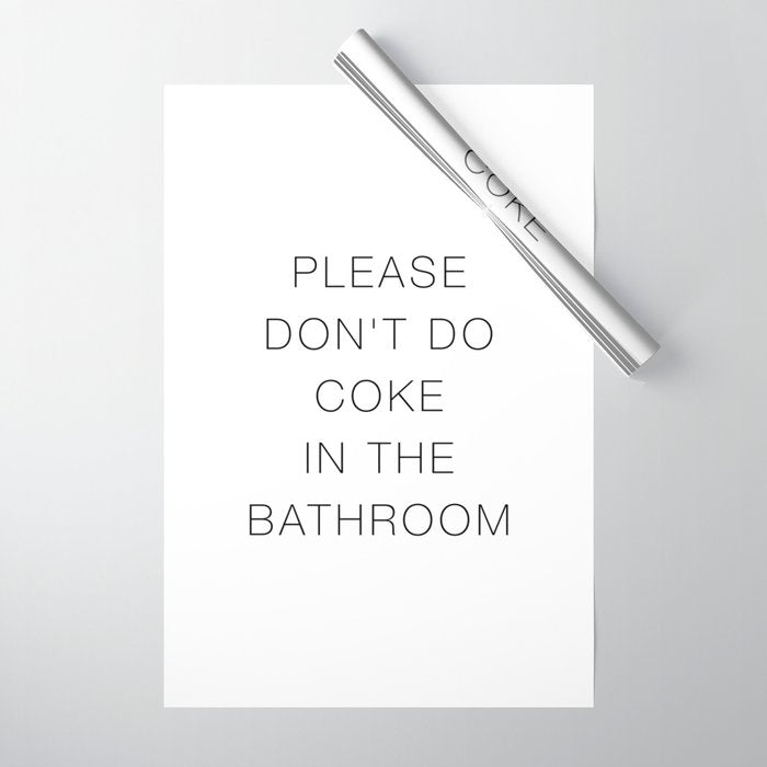 Please Don't Do In The Bathroom Wrapping Paper Gallery Image 1