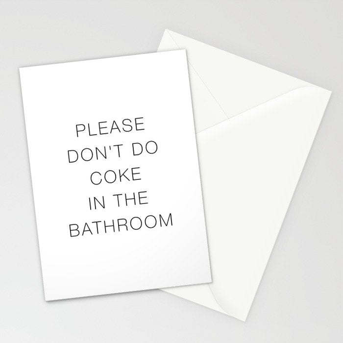 Please Don't Do In The Bathroom Stationery Card Gallery Image 2