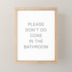 Please Don't Do In The Bathroom Mini Art Print Gallery Image 1