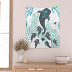 Whale Shark Pod Voyage Ocean Print Wall Tapestry Gallery Image 2