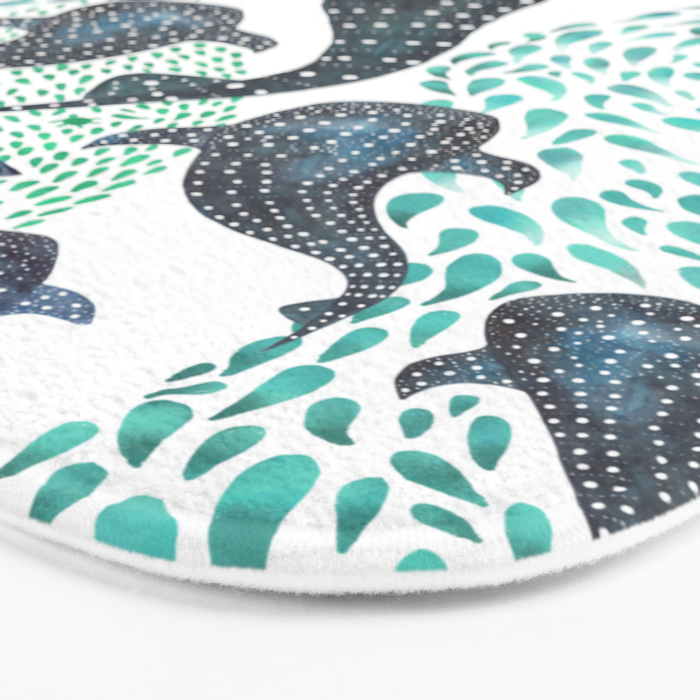 Whale Shark Pod Voyage Ocean Print Bath Mat Gallery Image 3