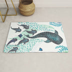 Whale Shark Pod Voyage Ocean Print Rug Gallery Image 1
