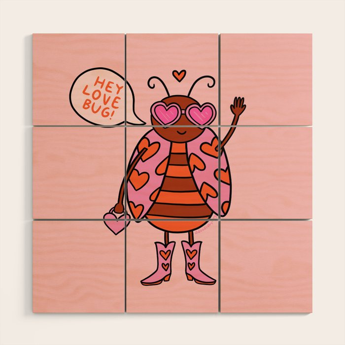 Love Bug Wood Wall Art Gallery Image 1