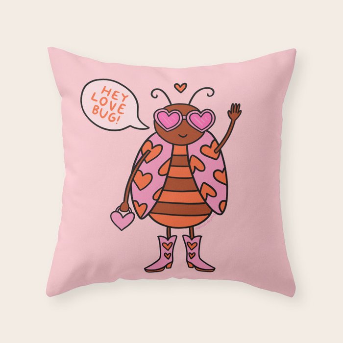 Love Bug Throw Pillow Gallery Image 1