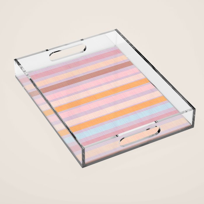 Pastello Stripes Acrylic Tray Gallery Image 1
